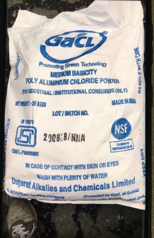 Bao bì PAC ẤN ĐỘ (TRẮNG) – POLY ALUMINIUM CHLORIDE 30-31% MIN