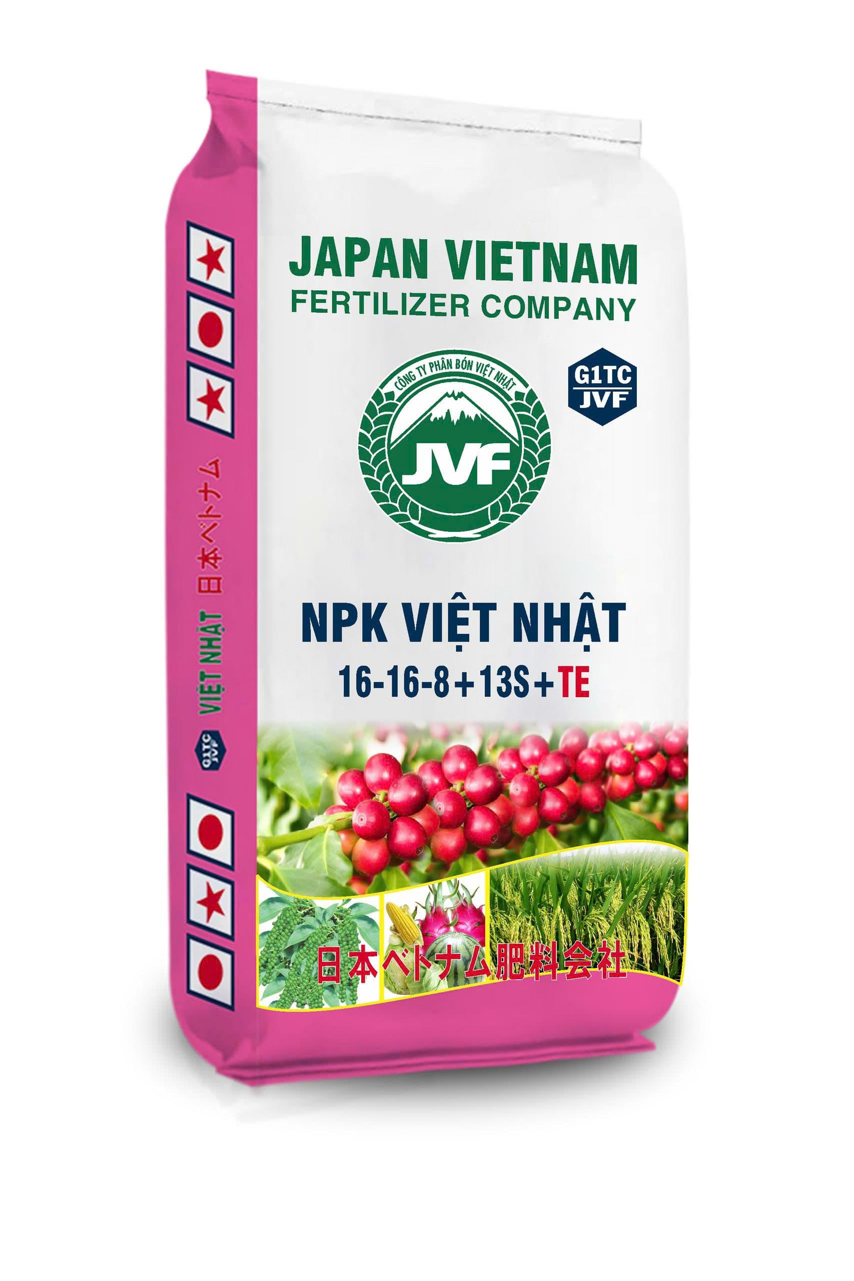 Bao bì Phân Bón Việt Nhật - NPK 16-16-8+13S+TE