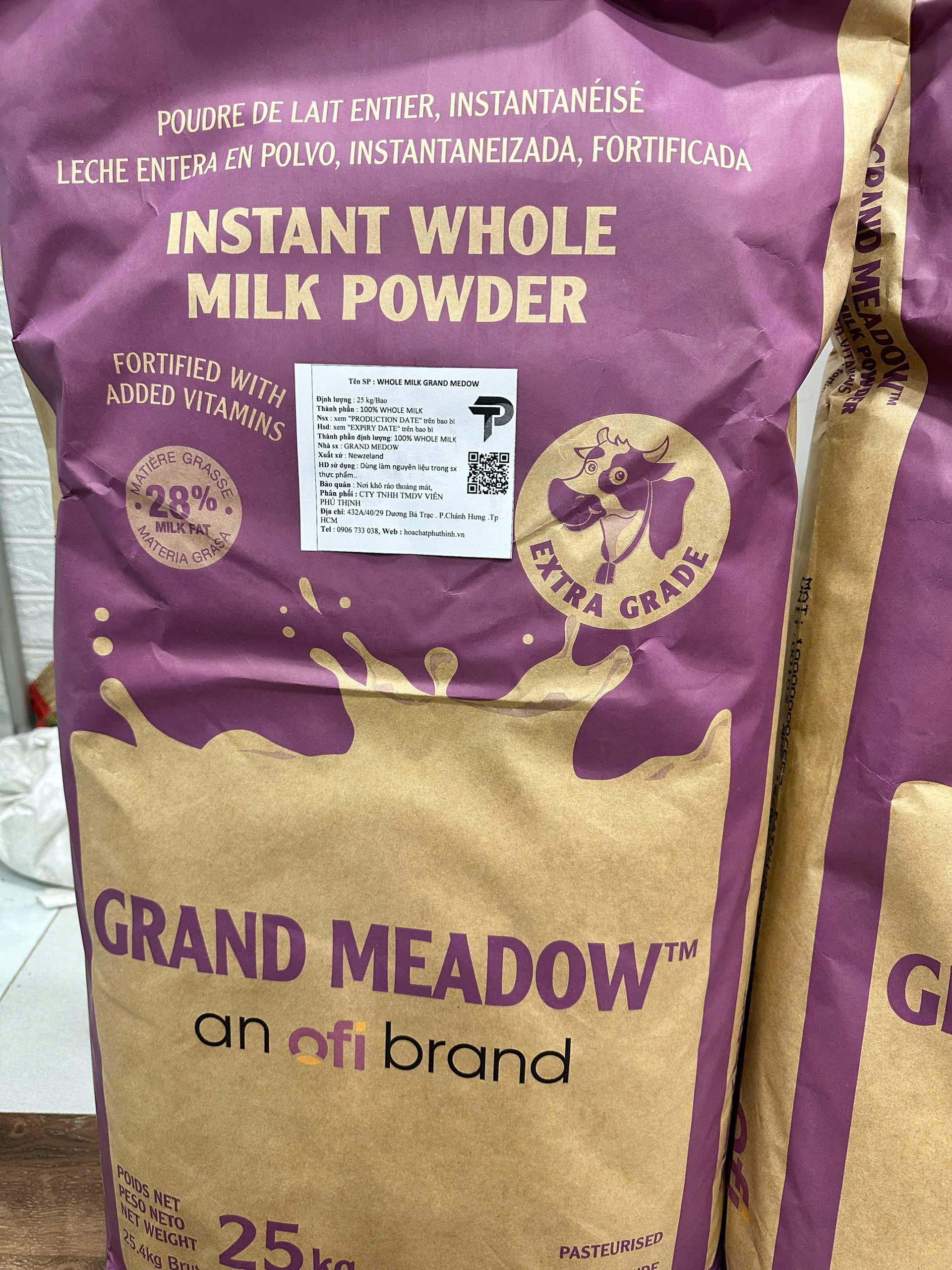Bao bì SỮA BỘT BÉO NGUYÊN KEM - INSTANT WHOLE MILK GRAND MEADOW