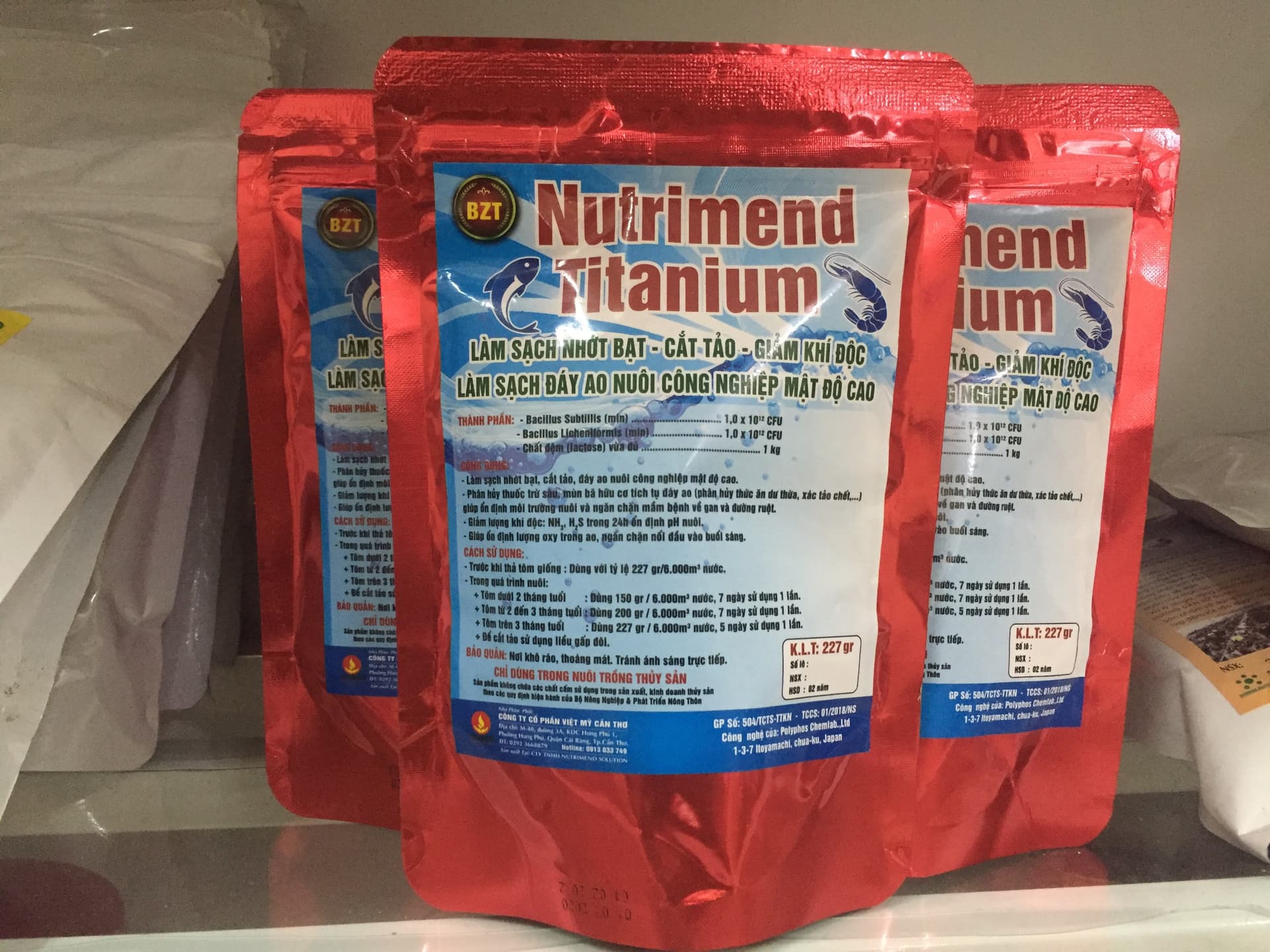 Bao bì VI SINH XỬ LÝ KHÍ ĐỘC NUTRIMEND TITANIUM